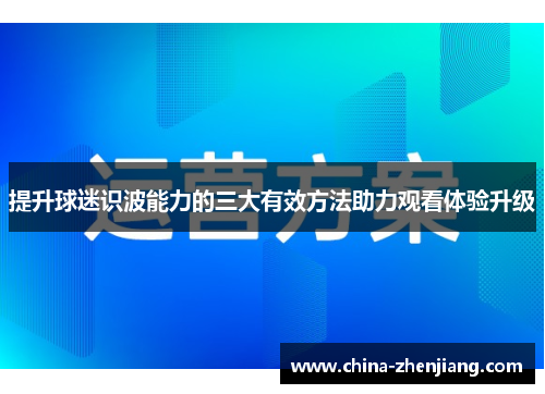 提升球迷识波能力的三大有效方法助力观看体验升级 提升球迷识波能力的三大有效方法助力观看体验升级